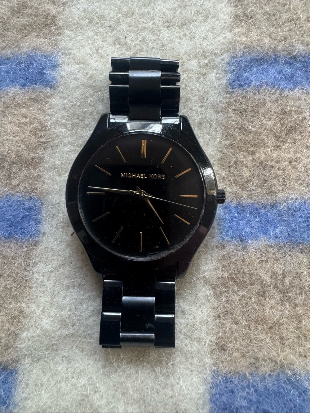 Michael Kors Black and Gold Women's Bracelet Watch